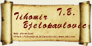 Tihomir Bjelopavlović vizit kartica